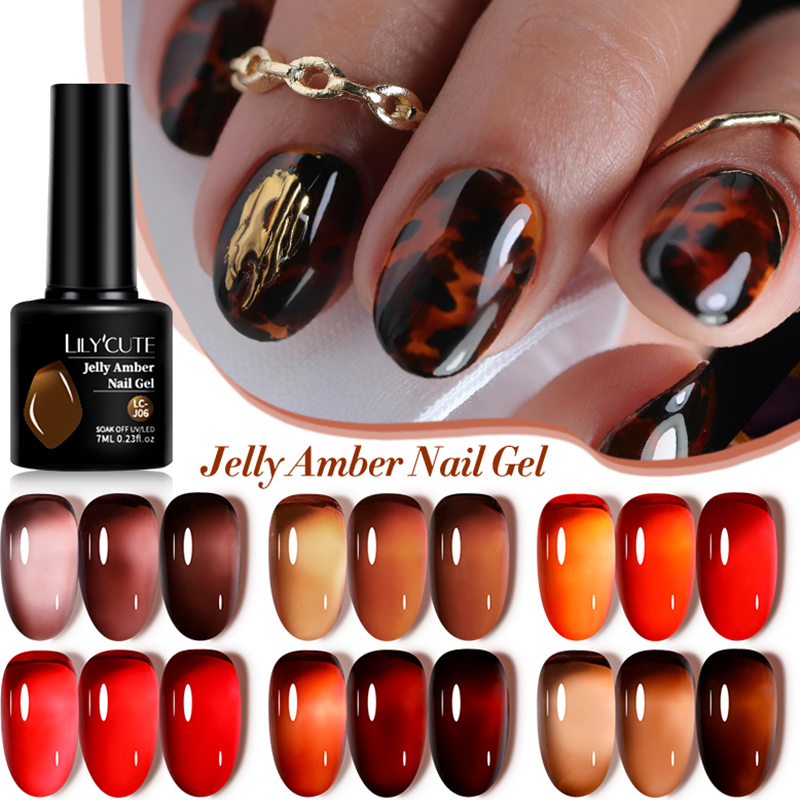 Resin Art Varnish - LILYCUTE 7ML Jelly Âmbar Gel Unha