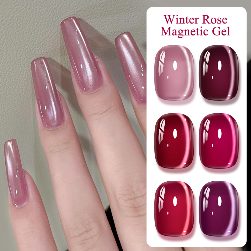 Resin Art Varnish - Rosa inverno rosa gato gel magnético