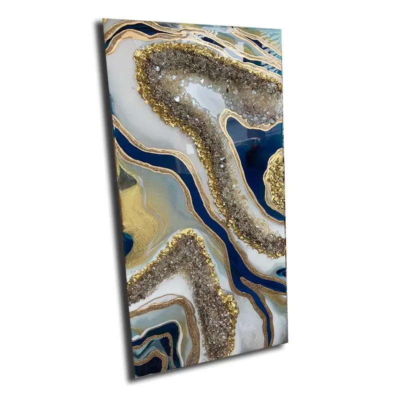 Resin Art Geode - Decoração de Parede em Resina Azul