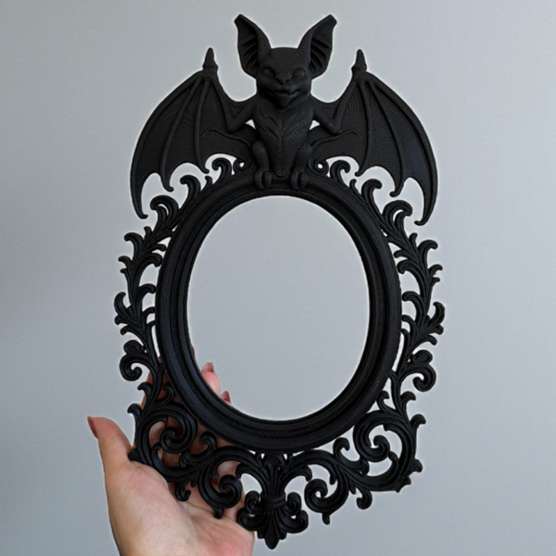 Resin Art For Photo Frame - Decorações HaLLoween Crow Bat Moldura de