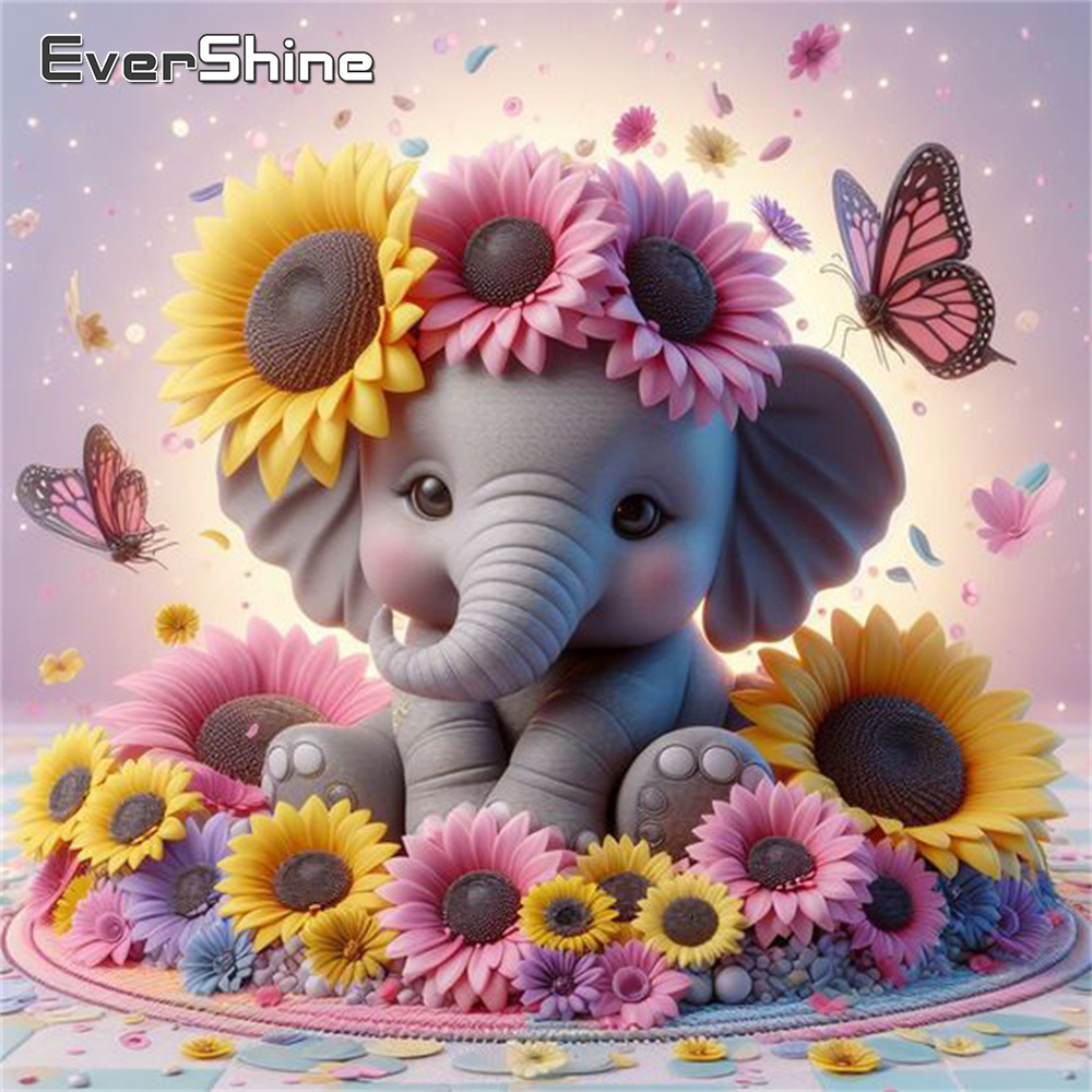 Resin Art For Beginners - Evershine elefante pintura diamante animal kits