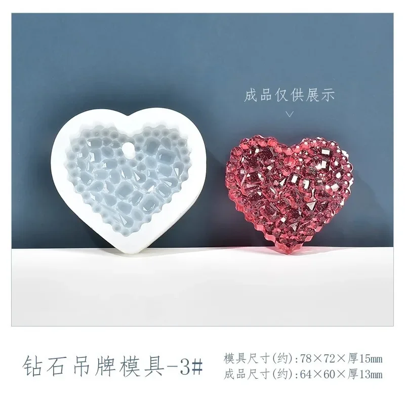 Resin Art Heart - Molde de resina epóxi de cristal