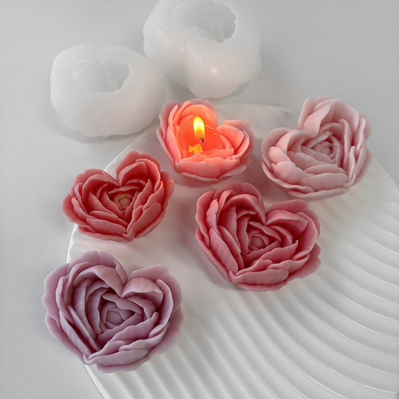 Resin Art Heart - Amor flor molde de silicone diy