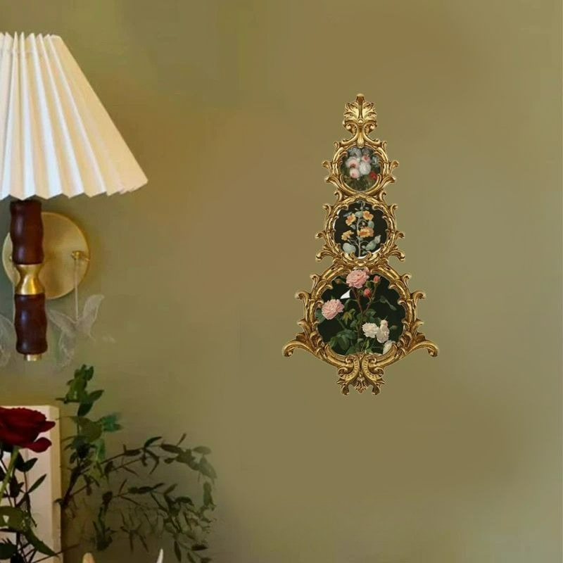 Resin Art Foto - Europeu retro esculpido resina moldura de