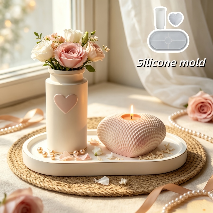 Conjunto de 3 moldes de silico - Resin Art Heart avaliação e preço