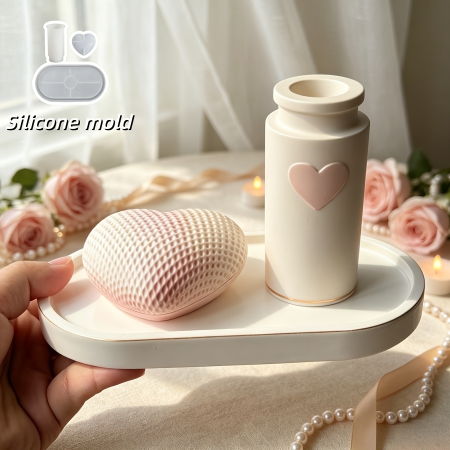 Conjunto de 3 moldes de silico - Resin Art Heart avaliação e preço