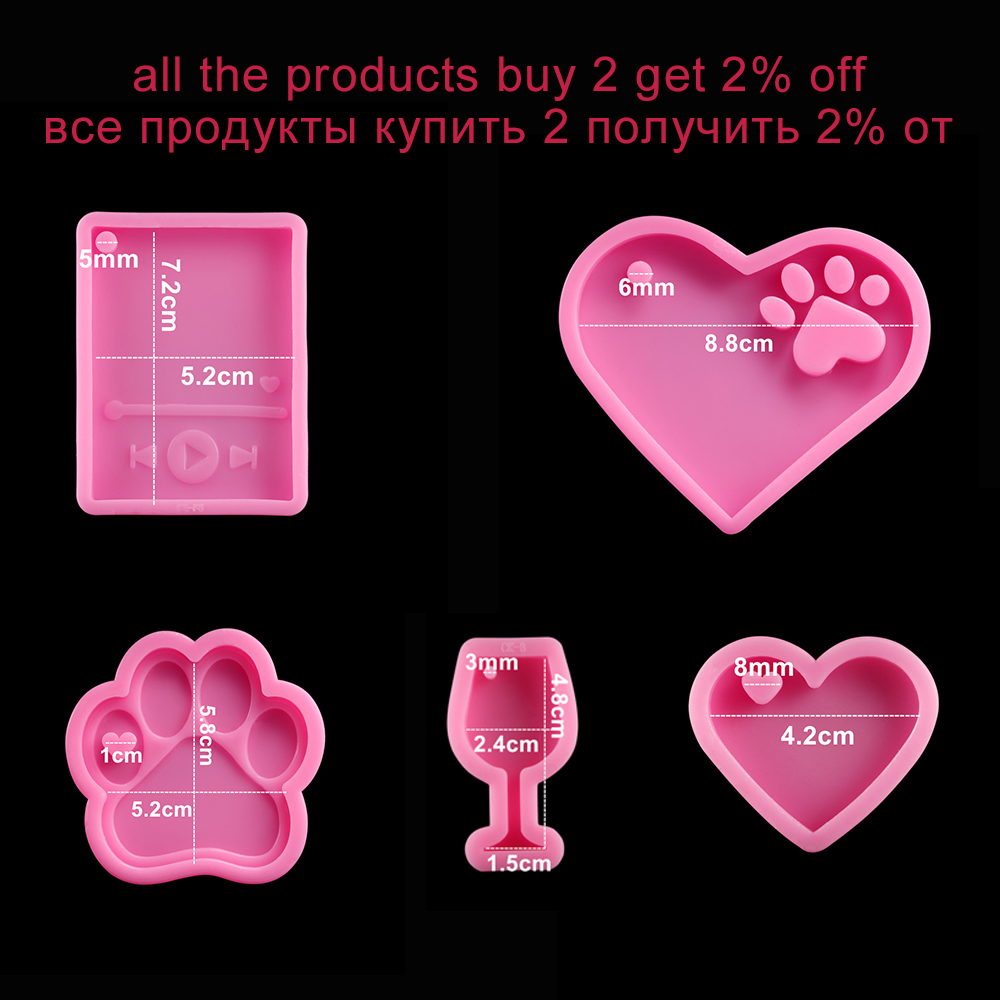 Molde de silicone para fazer j - Resin Art Heart avaliação e preço