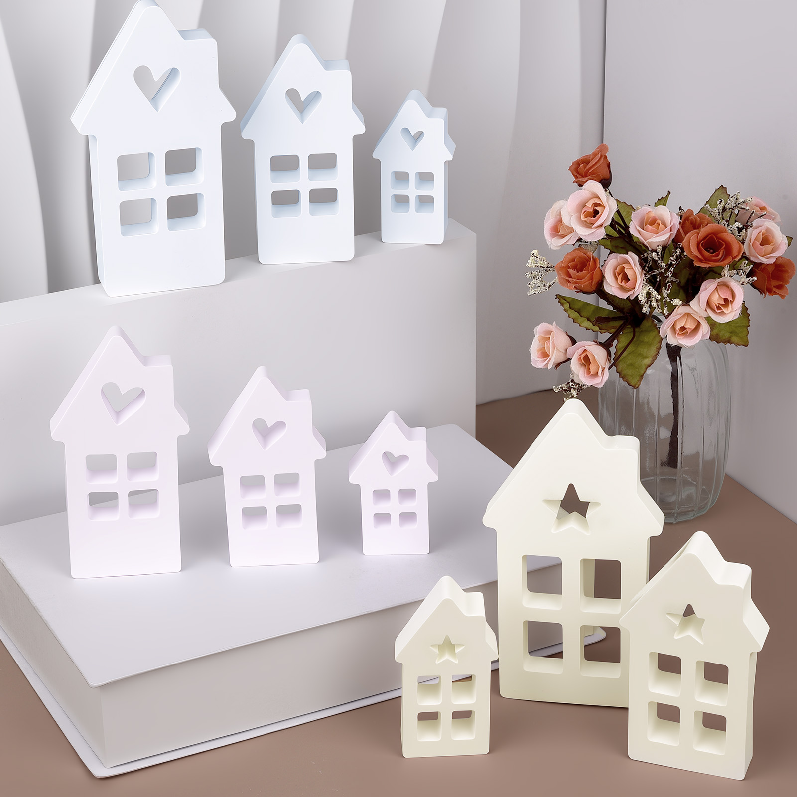 Estrela coração casa moldes de - Resin Art Heart avaliação e preço