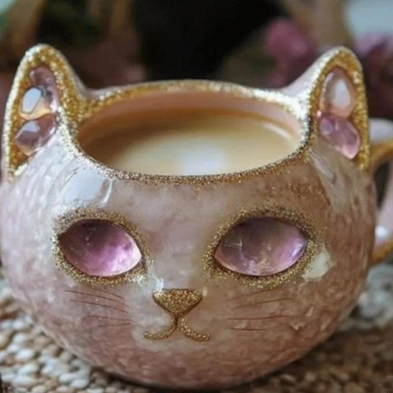Estilo gatos rosto canecas res - Resin Art Geode avaliação e preço